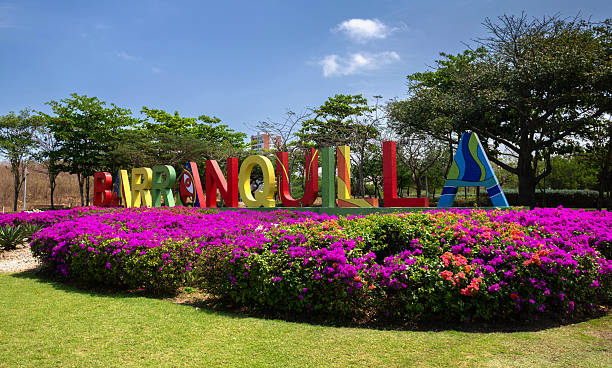 letars de quilla Barranquilla, Colombia, March 3, 2025: View of the photopoint of the Colombian town of Barranquilla on a sunny day.